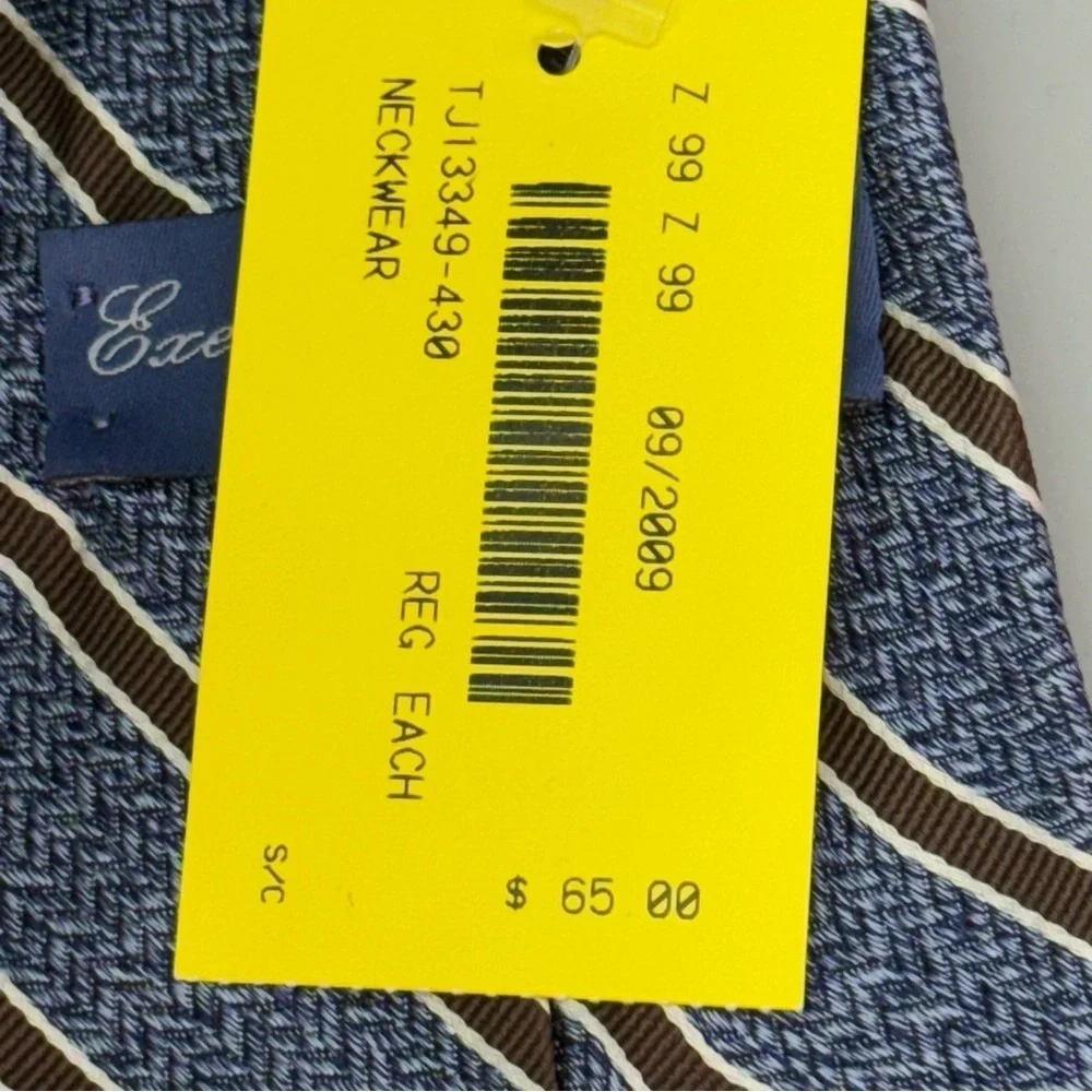 NWT Tom James Executive Collection  100% Silk Striped Necktie